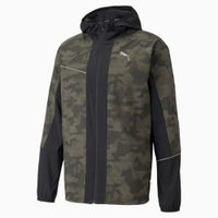 Áo Khoác Puma Graphic Hooded Men’s Running Jacket Màu Đen Xám Size XL