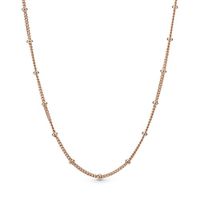 Dây Chuyền Pandora Beaded Chain Necklace 387210-70 Mạ Vàng Hồng 14K