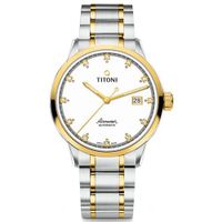 Đồng Hồ Nam Titoni 83733 SY-556 40mm Màu Demi Vàng - Bạc