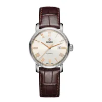 Đồng Hồ Rado Diamaster Automatic M Watch 33mm R14050126 Màu Nâu/Trắng