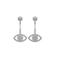 Khuyên Tai Saga 71865 SVWH-RH Đính Đá Swarovski Màu Bạc