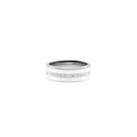 Nhẫn Daniel Welling Emalie Ring Satin White DW00400046 Màu Bạc