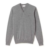 Áo Len Lacoste Men's V-Neck Wool Jersey Sweater AH2987-UWC Màu Xám Size S