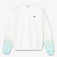 Áo Nỉ Lacoste Made In France Crew Neck Organic Cotton Sweatshirt Màu Trắng Xanh Size 38