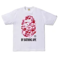 Áo Phông Bape ABC BY Bathing Ape Tee Màu Trắng Họa Tiết Hồng