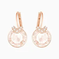 Khuyên Tai Swarovski Bella V Pierced Earrings Pink Rose-Gold Tone Plated 5299318