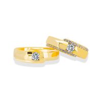 Nhẫn Cưới Jemmia Diamond Moissanite 14K NC2020080272 Màu Vàng (Giá Chưa Bao Gồm Đá Chủ)
