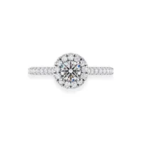 Nhẫn Jemmia Diamond Nữ 18K VNF2021122434 Vàng Trắng Đính Kim Cương (Giá Chưa Bao Gồm Đá Chủ)