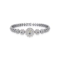 Vòng Đeo Tay Jemmia Diamond Nữ 18K VBT2021122433 Vàng Trắng Đính Kim Cương (Giá Chưa Bao Gồm Đá Chủ)