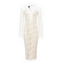 Đầm Body Pinko Sukienka Koktajlowa Gancedo Màu Beige
