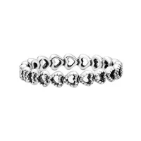 Nhẫn Nữ Pandora Band Of Hearts Ring 190980  Màu Bạc Size 48