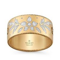 Nhẫn Gucci Icon Blooms Ring 18k Yellow Gold, Enamel Màu Vàng