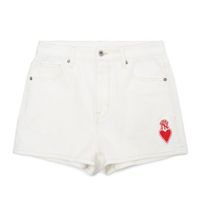 Quần Short MLB  Denim Trái Tim New York Yankees 3FDPH5023-50CRS Màu Trắng