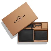 Set Ví Nam Coach Men’s Kèm Móc Khóa Màu Đen T
