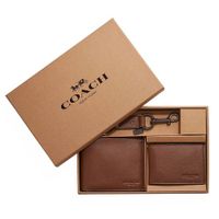 Set Ví Nam Coach Men’s Kèm Móc Khóa Màu Nâu  