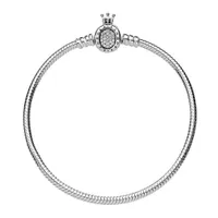 Vòng Đeo Tay Pandora Moments Snake Chain Charm Bracelet 598286CZ Màu Bạc Size 18