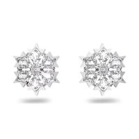 Khuyên Tai Swarovski Magic Stud Earringswhite, Rhodium Plated 5627347 Màu Bạc
