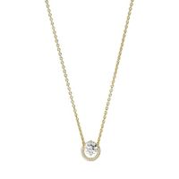 Dây Chuyền Pandora Sparkling Round Halo Pendant Collier Necklace 361174C01 Màu Vàng