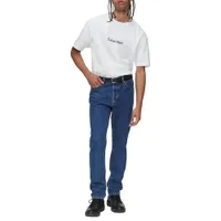 Quần Jeans Calvin Klein CK Slim Straight Fit Gravel Stone Indigo Jeans Màu Xanh Size 33