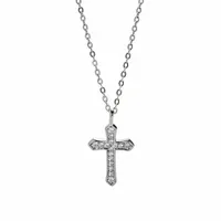 Dây Chuyền Lili Jewelry Bạc Nữ Đính Đá CZ Thánh Giá Chữ Thập LILI_453457 Màu Bạc