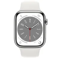 Đồng Hồ Thông Minh Apple Watch S8 LTE 45mm Viền Thép Màu Trắng