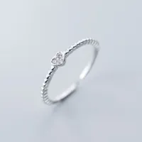 Nhẫn LiLi Jewelry Hình Trái Tim Đính Đá Cz Lili_921998 Màu Bạc