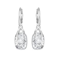 Khuyên Tai Swarovski Holding Drop Earringswhite, Rhodium Plated 5528487 Màu Bạc