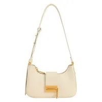 Túi Đeo Vai Nữ Charles & Keith CNK Metallic Accent Belted Bag - Chalk 40271113 Màu Kem