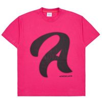 Áo Phông Acmé De La Vie ADLV A Stencil Logo Short Sleeve T-Shirt Pink Màu Hồng Size 1