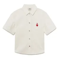 Áo Sơ Mi MLB Denim Boston Red Sox 3FDRH0233-43CRS Màu Trắng Size XS