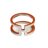 Nhẫn Khăn Choàng Hermès H En Rond Scarf 90 Ring Màu Cam