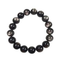 Vòng Đeo Tay LiLi Jewelry Đá Obsidian 7A LILI_177539 Màu Đen Kích Thước Đá 6mm