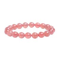 Vòng Đeo Tay LiLi Jewelry Thạch Anh Hồng 7A LILI_727828 Màu Hồng Kích Thước Đá 6mm