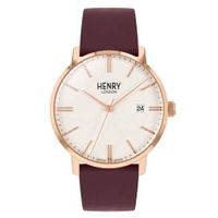 Đồng Hồ Unisex Henry London HL40-S-0396 Màu Đỏ Mận