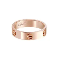 Nhẫn Nam Trơn Jewery Luxury Love Không Kim Cương 5.5mm Màu Vàng Hồng