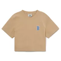 Áo Croptop Nữ MLB Boston Red Sox Tshirt 3FTSB0633-43SAL Màu Kem