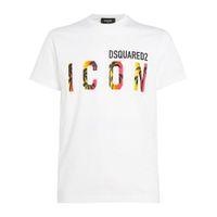Áo Phông Nam Dsquared2 Icon Sunset Cool S79GC0065 S23009 100 Tshirt Màu Trắng