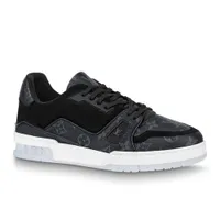 Giày Sneaker Nam Louis Vuitton LV Trainer 1A8 Flower Màu Đen Xám