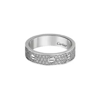 Nhẫn Cưới Jewery Luxury Love Wedding Band Diamond-Paved B4083400 Màu Vàng Trắng Size 13