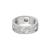 Nhẫn Nam Jewery Luxury Love Ring Diamond-Paved N4210400 Màu Vàng Trắng Size 12