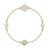 Vòng Đeo Tay Nữ Swarovski Remix Collection Snowflake Strand 5511086 Màu Vàng Gold Size L