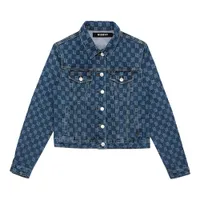 Áo Khoác Misbhv Monogram Denim Jacket Blue Màu Xanh