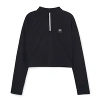 Áo Dài Tay MLB Basic Athleisure Long Sleeve Half Zip New York Yankees 3FTSB2234-50BKS Màu Đen
