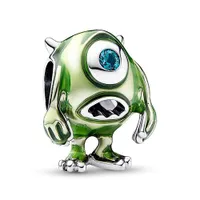 Hạt Vòng Charm Pandora Disney 925 Sterling Zilveren Groene Pixar Mike Wazowski Bedel 792754C01 Màu Xanh Lá