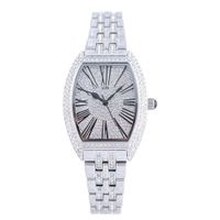 Đồng Hồ Nữ Kemil K&M Lily Crystal Women's Watch KM2205 Màu Bạc ( Kèm Dây Da Trắng) 