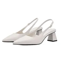 Giày Cao Gót Nữ Pedro Studio Aly Leather Pumps White 26760066 Màu Trắng