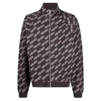 Áo Khoác Nỉ Nam Kenzo All Over Logo Zip Up Sweatshirt FC65BL7914MF Màu Đen Hoạ Tiết