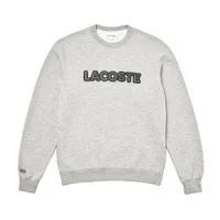 Áo Nỉ Sweater Nam Lacoste Crew Neck Flecked Fleece Màu Xám