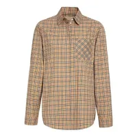 Áo Sơ Mi Nữ Burberry Check Cotton Shirt 8003121 Màu Nâu Be Size 4