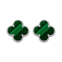 Khuyên Tai Jewery Luxury 18K Màu Xanh Bạc 15mm